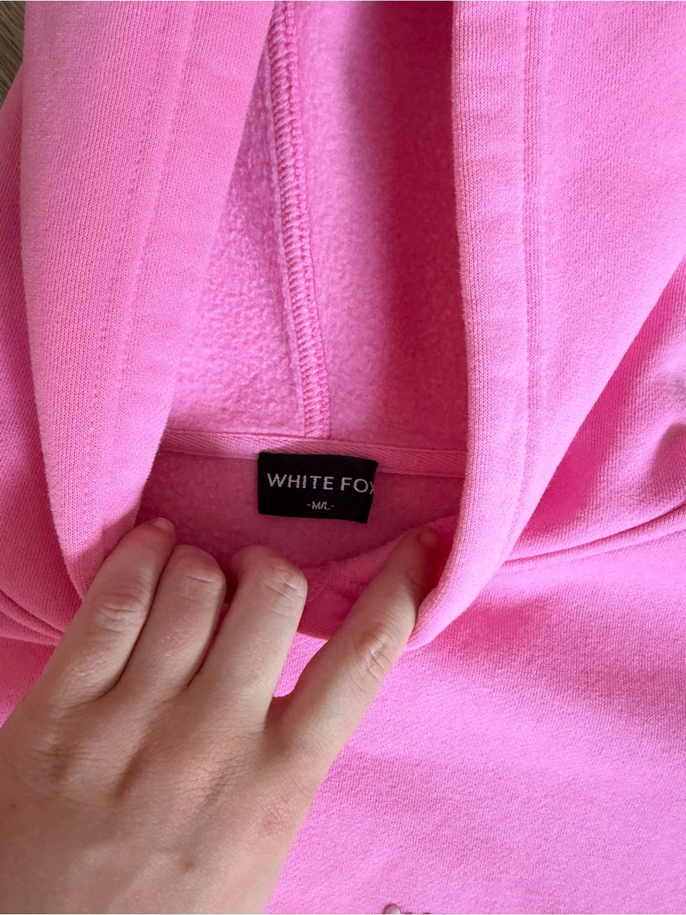White Fox Pink Hoodie (M/L) - Picture 4 of 5